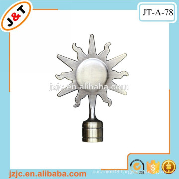 telescopic curtain rod with sun flower /leaf finial